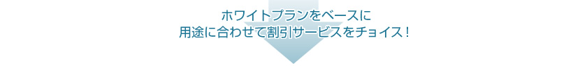 ホワイトプランをベースに用途に合わせて割引サービスをチョイス！